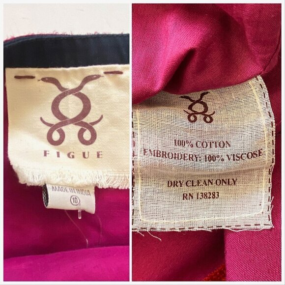 Figue Embroidered Mirrored Paillette Cora‎ Mini Skirt Size 10, NWT - Picture 7 of 13